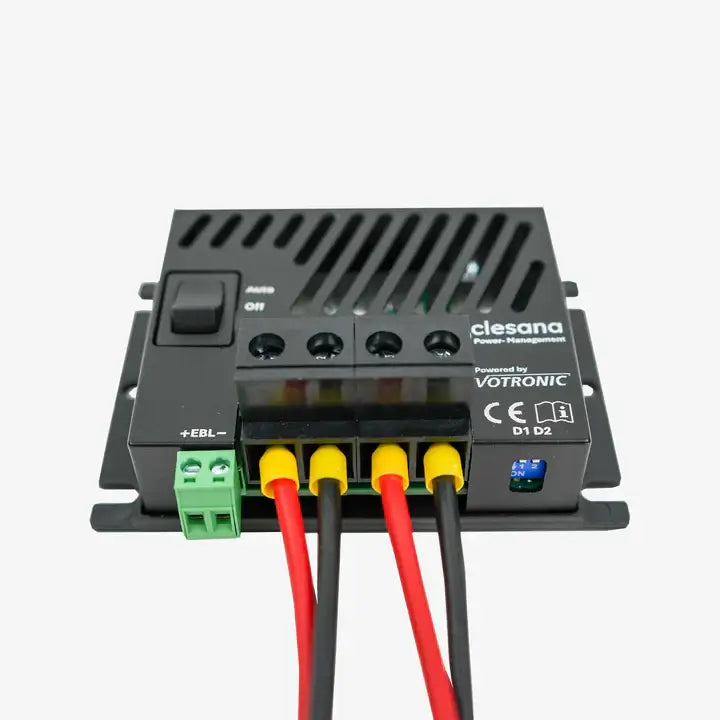 Clesana Power-Management unit by Votronic for efficient energy management in mobile applications.