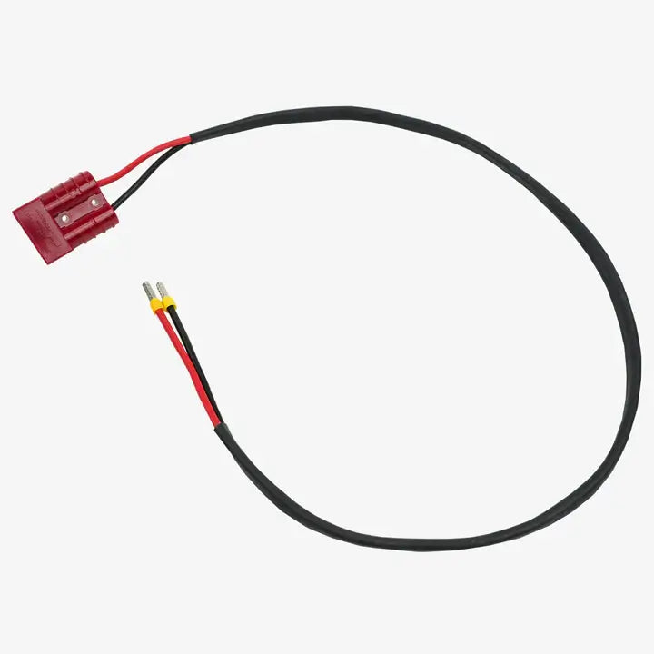 Clesana power management connecting cable with DC terminals and two wires, suitable for batteriekabel installations.