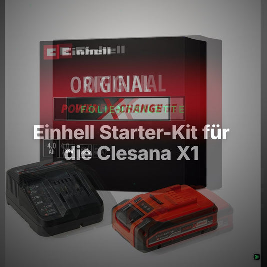Einhell Starter-Kit für die Clesana X1 - PXC+ Akku mit Ladegerät – Clean Showcase