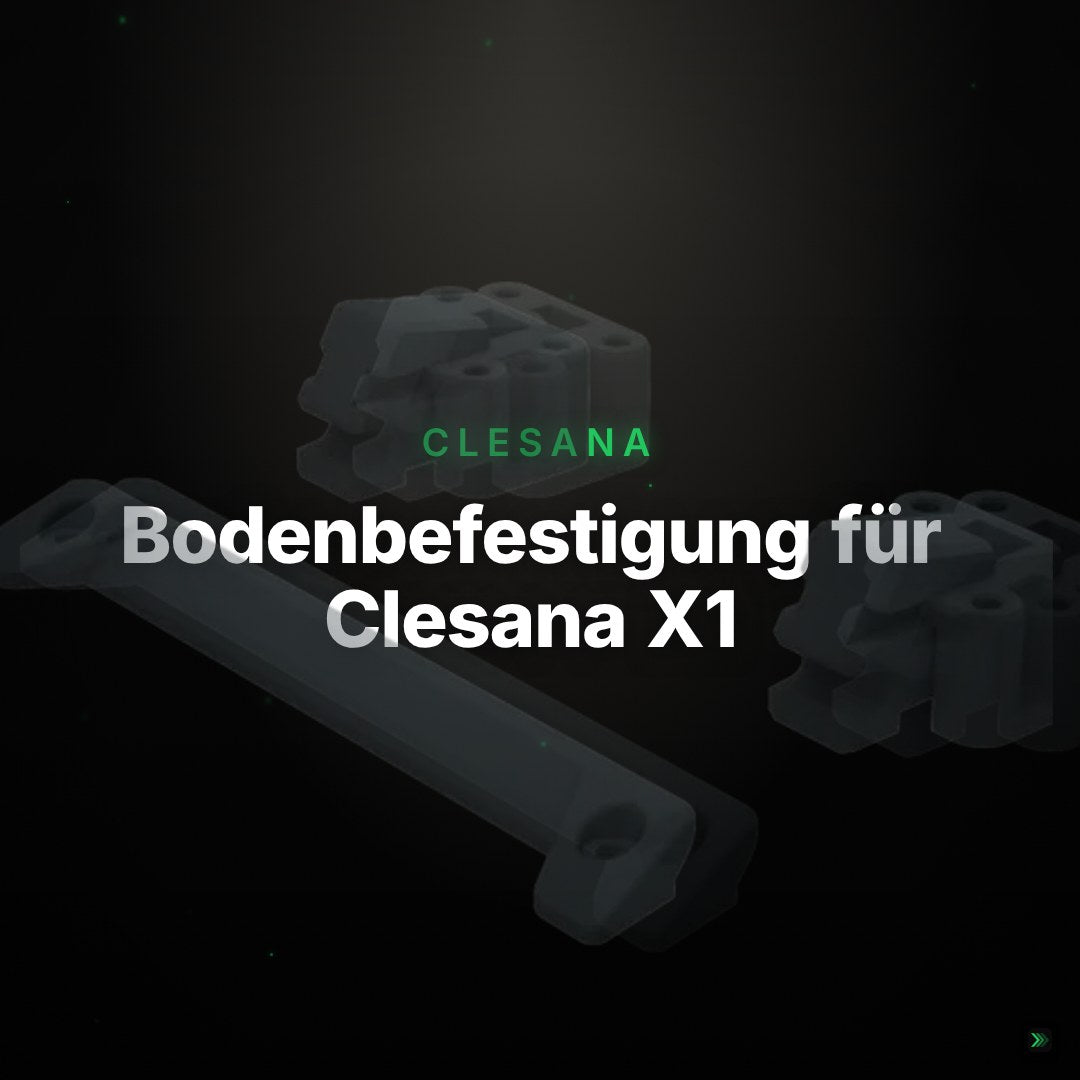 Bodenbefestigung für Clesana X1 – Clean Showcase