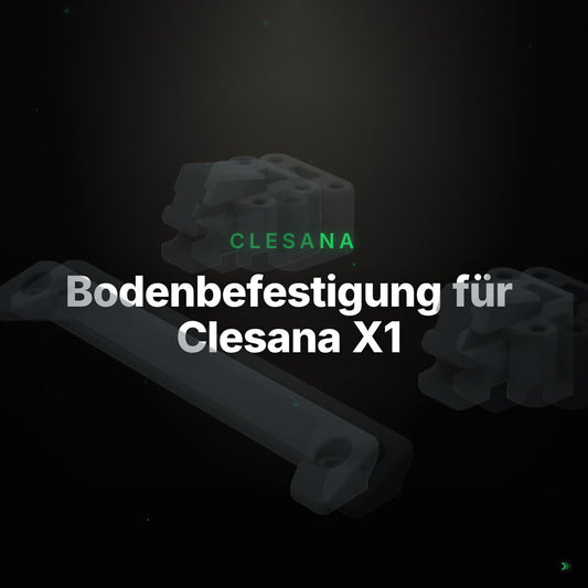 Bodenbefestigung für Clesana X1 – Clean Showcase